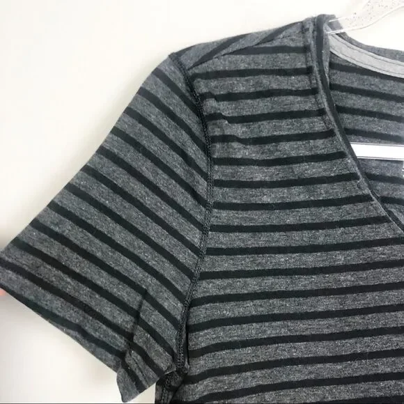 ADIDAS | Climalite Striped V-Neck Short Sleeve Tee - Picture 5 of 7